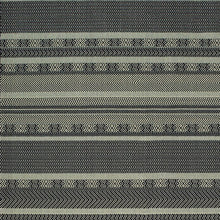 8' Black Ivory Machine Woven Geometric Indoor Runner Rug