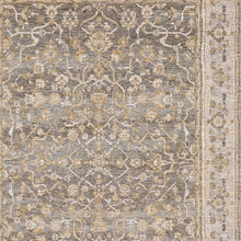 Beige Grey Machine Woven Oriental Indoor Arean Rug - 5' x 8'