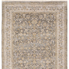 Beige Grey Machine Woven Oriental Indoor Arean Rug - 5' x 8'