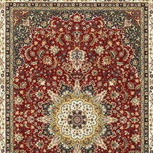 3' X 6' Red Ivory Machine Woven Oriental Indoor Area Rug