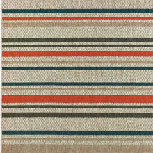 8' Grey Blue Geometric Indoor Outdoor Runner Rug