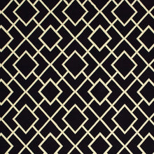 8' Black Ivory Machine Woven Geometric Diamonds Indoor Runner Rug