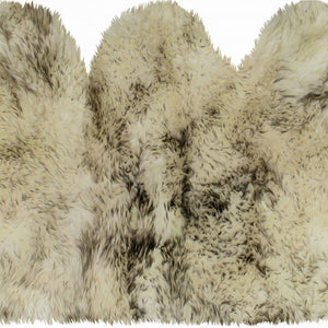 3' X 5' Brown Ombre Natural Sheepskin Area Rug