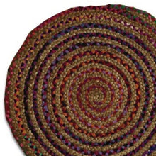 Rainbow Colors Jute Rag Braided Scatter Rug - 2' x 3'