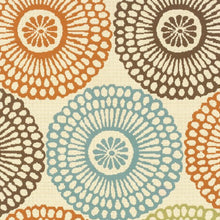 2’X8’ Beige And Blue Medallion Indoor Outdoor Runner Rug