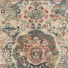 4’X6’ Ivory Distressed Medallion Area Rug