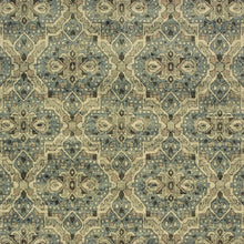 5’X8’ Ivory And Blue Geometric Area Rug