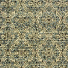 5’X8’ Ivory And Blue Geometric Area Rug