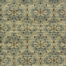 5’X8’ Ivory And Blue Geometric Area Rug