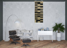 Tapiz de pared de yute negro y beige