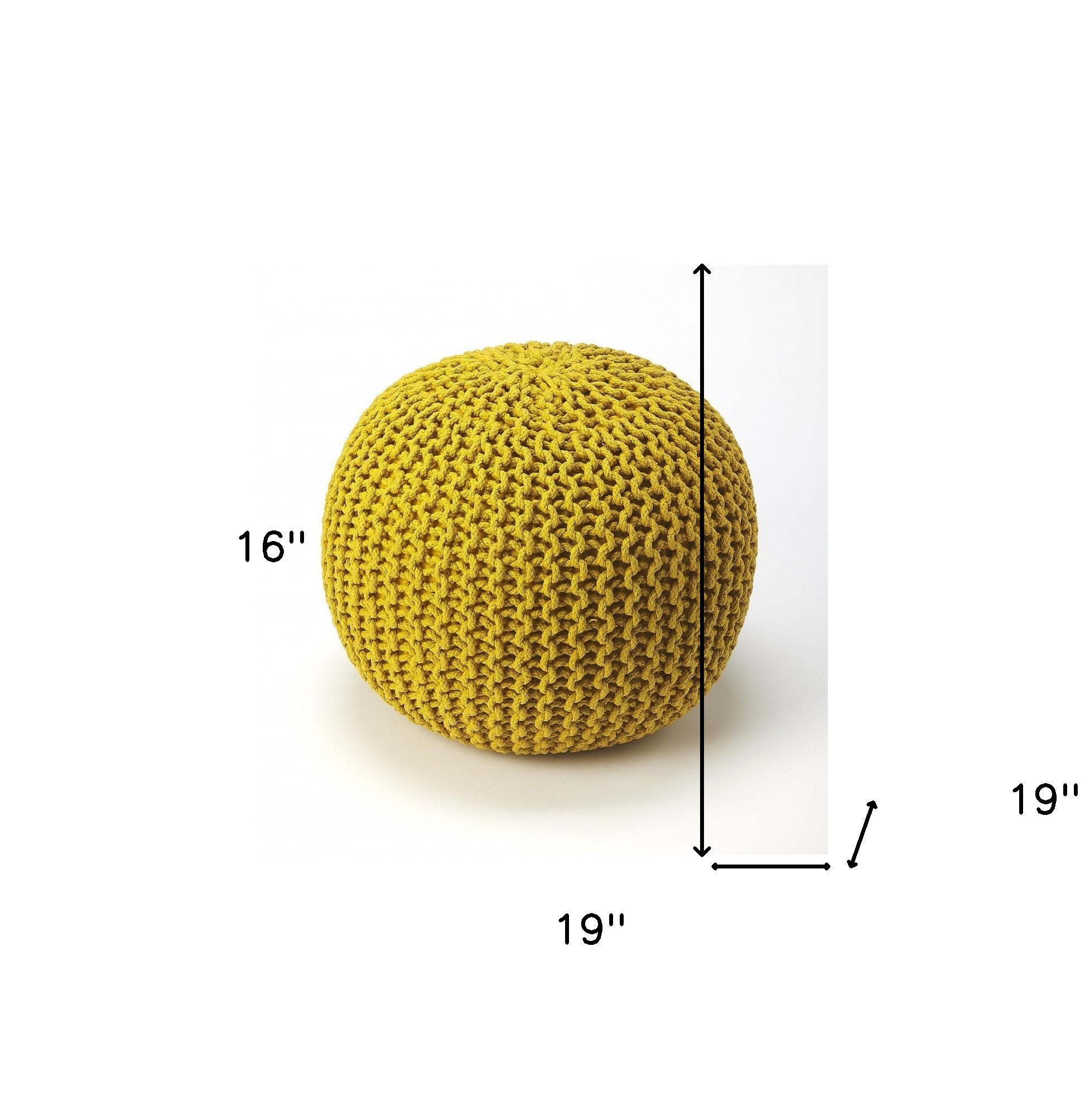 Cool Golden Mustard Pouf Ottoman