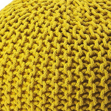 Cool Golden Mustard Pouf Ottoman