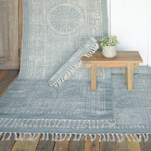 4’ X 6’ Sky Gray Distressed Medallion Area Rug