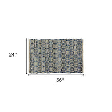 5’ X 8’ Blue And Gray Ogee Area Rug