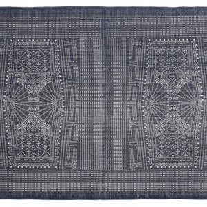 4’ X 6’ Blue And Ivory Batik Area Rug