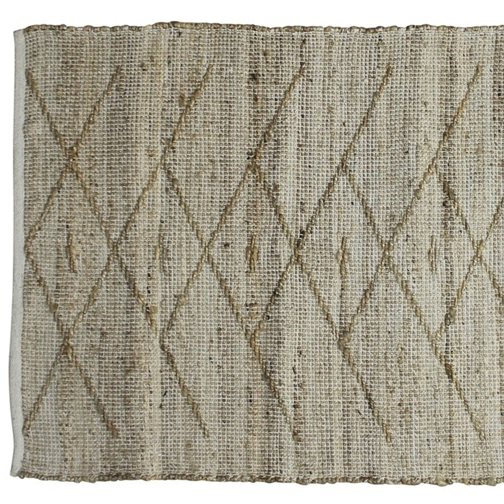 4’ X 6’ Beige Distressed Tribal Area Rug