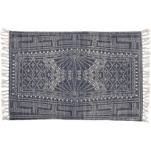 2' X 3' Blue And Ivory Batik Scatter Rug