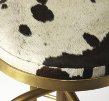 Hair On Hide Leather Bar Stool