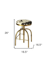 Hair On Hide Leather Bar Stool