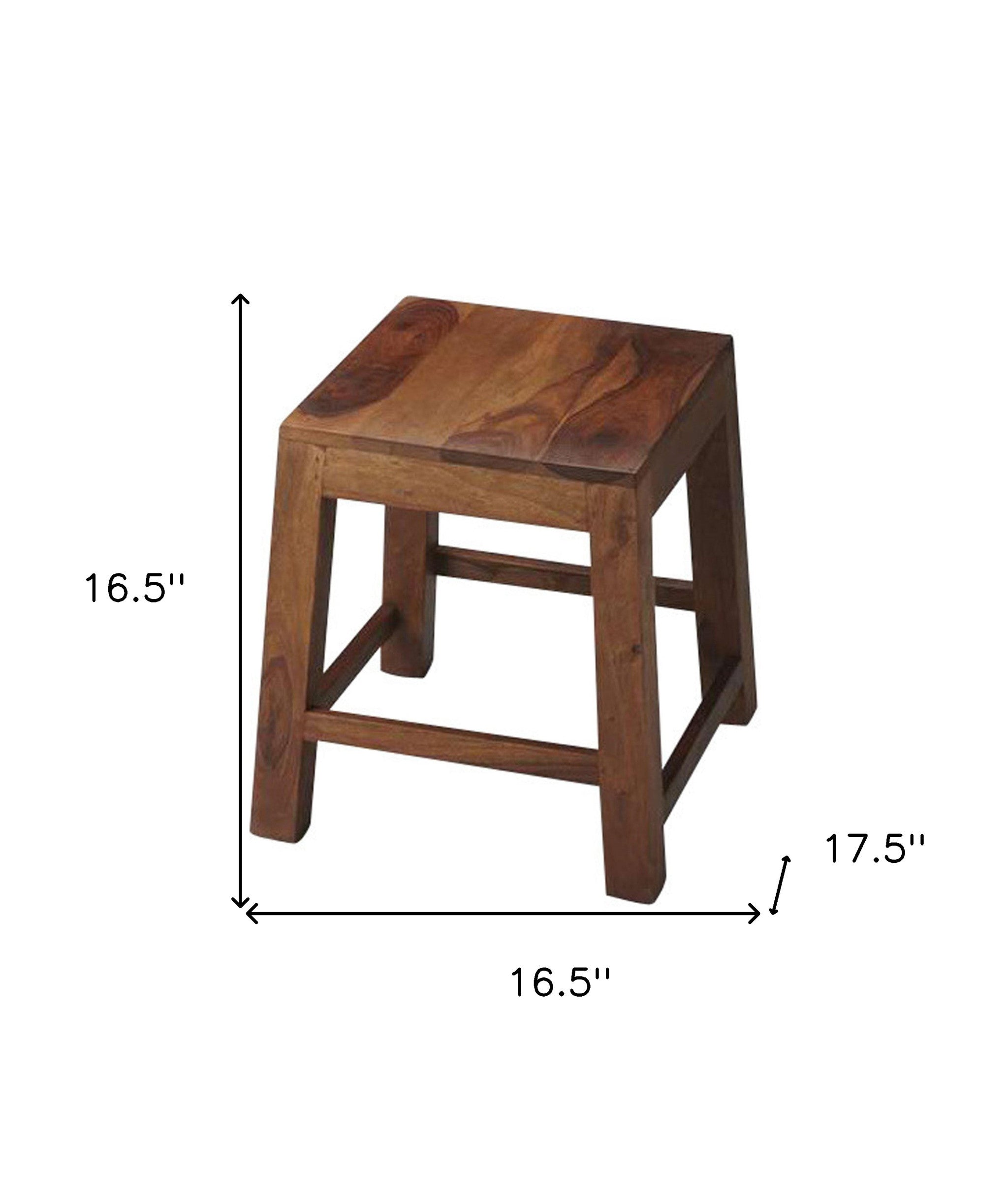 Loft Brown Solid Wood Stool