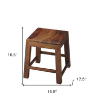 Loft Brown Solid Wood Stool