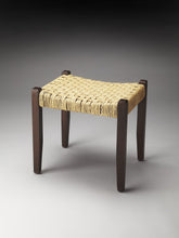Solid Wood And Woven Jute Stool