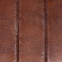 Executive Chic Leather And Metal Bench