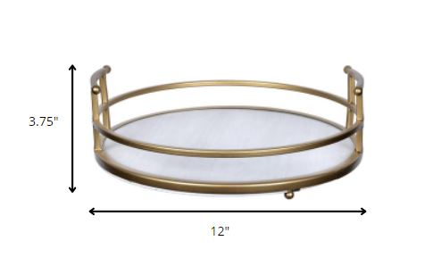 Farmhouse Style Gold Decorative Tray