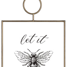 Gold Metal Framed Let It Bee Wall Art