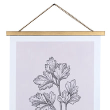 Pink Floral Print Scroll Wall Art