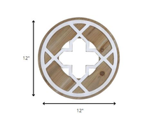 Rustic Two Tone Round Wall Decor