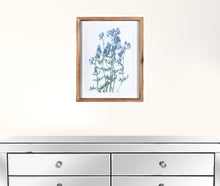 Set Of Four Floral Print Wooden Frame Wall Art