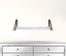 White And Gold Metal Wall Shelf