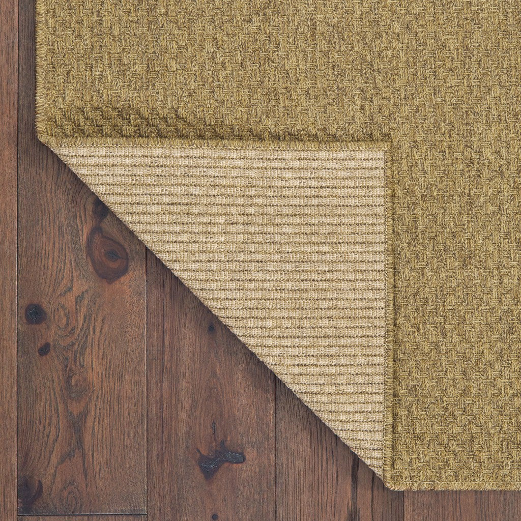 2’X8’ Solid Tan Indoor Outdoor Runner Rug