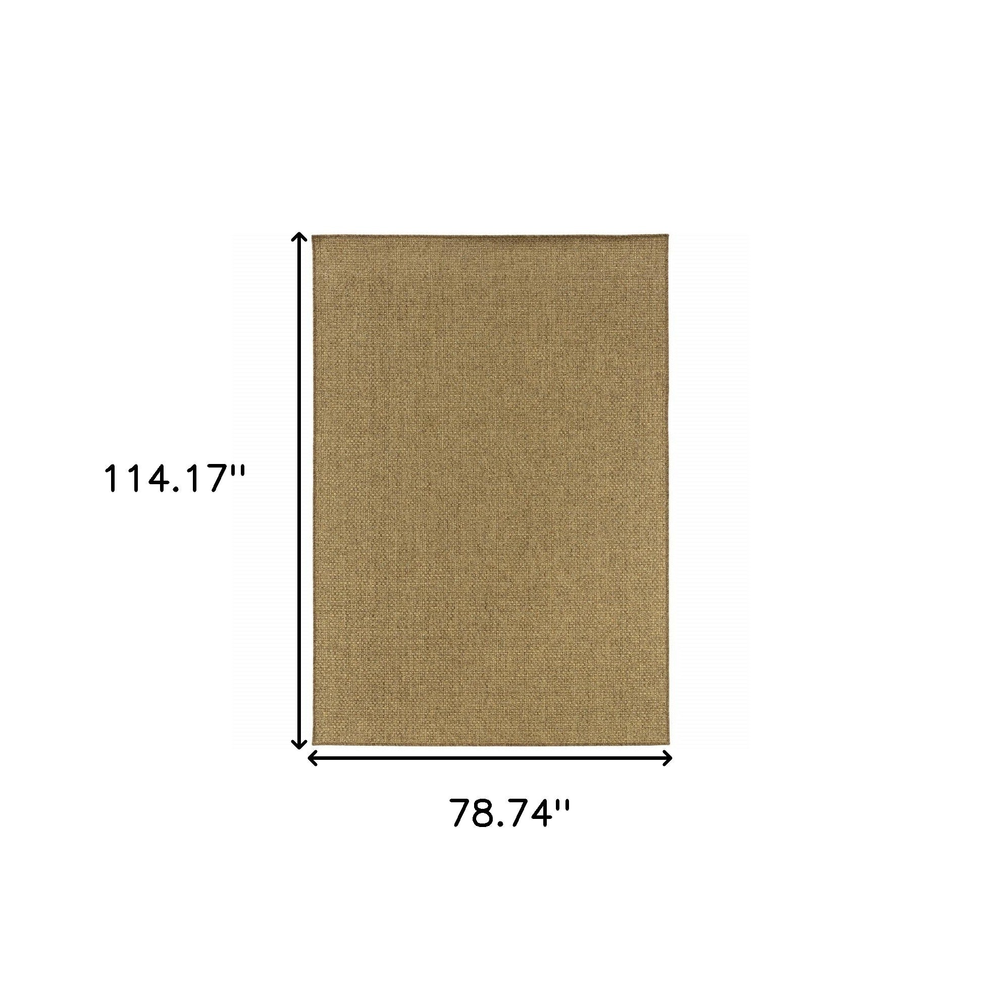 2’X8’ Solid Tan Indoor Outdoor Runner Rug