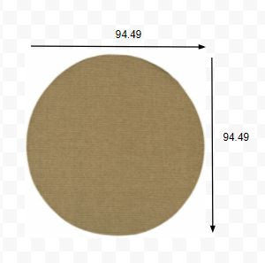 2’X8’ Solid Tan Indoor Outdoor Runner Rug