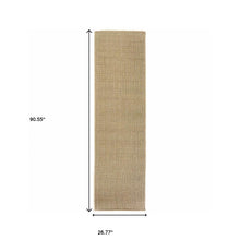 2’X8’ Solid Sand Beige Indoor Outdoor Runner Rug
