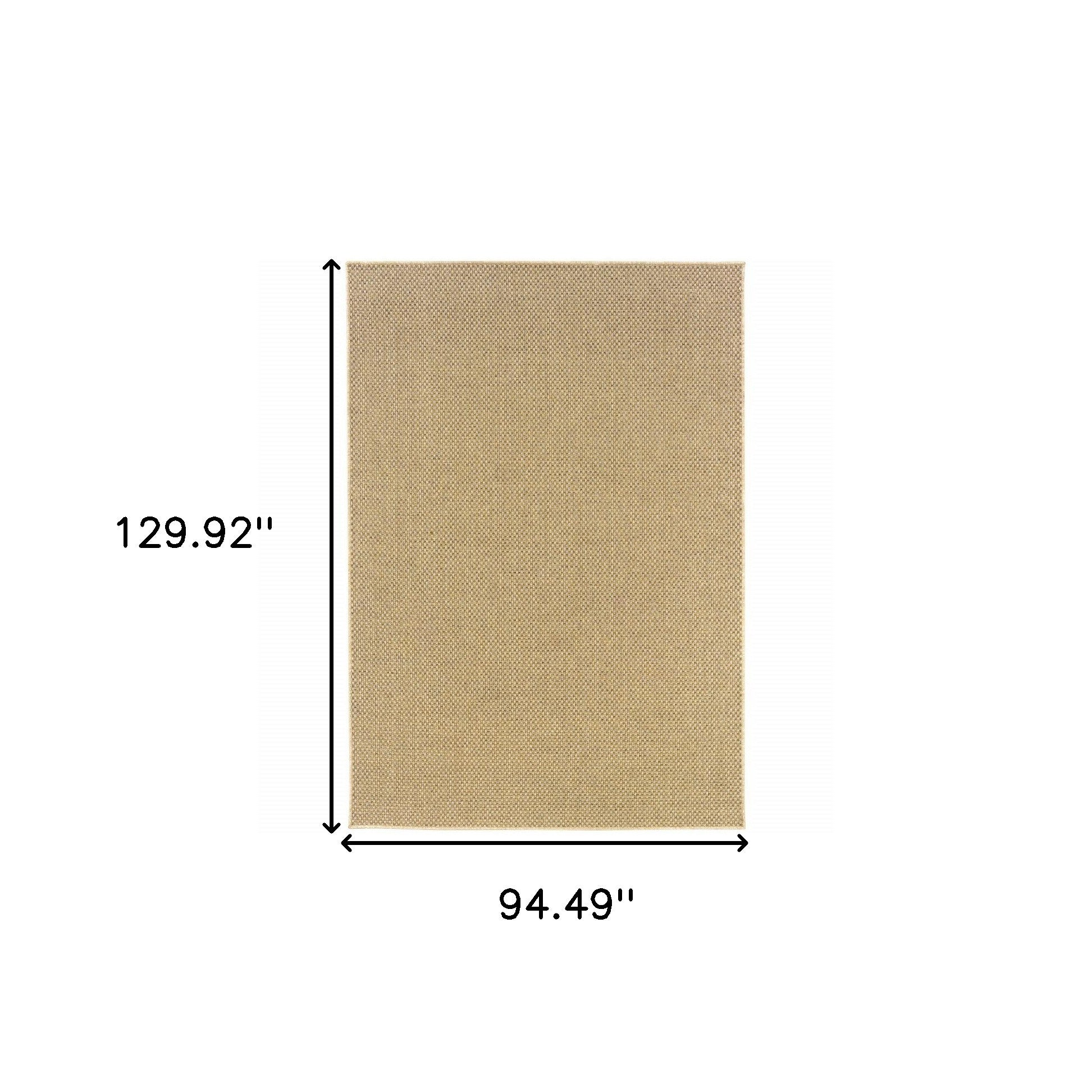 2’X8’ Solid Sand Beige Indoor Outdoor Runner Rug