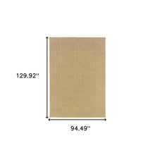 2’X8’ Solid Sand Beige Indoor Outdoor Runner Rug