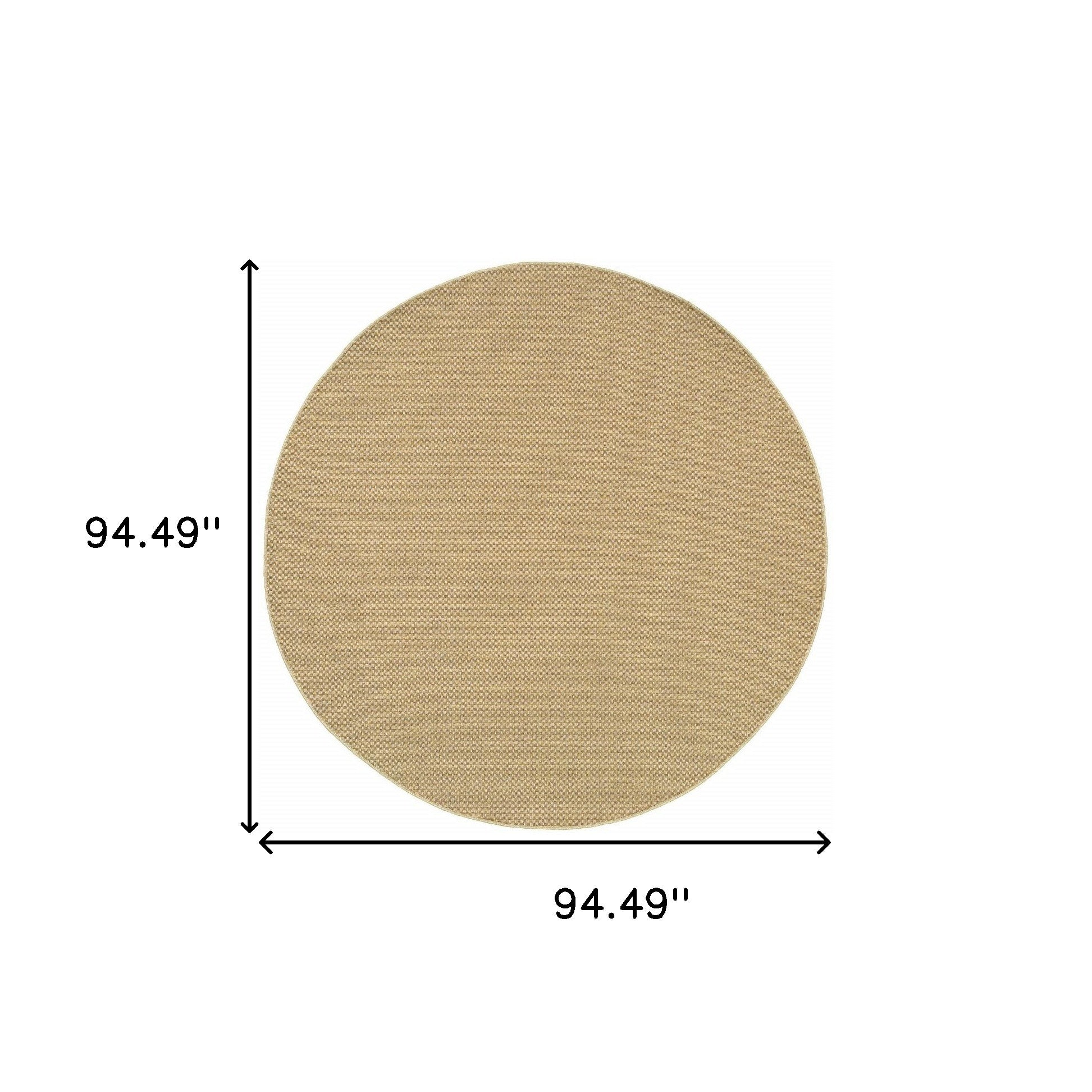 2’X8’ Solid Sand Beige Indoor Outdoor Runner Rug