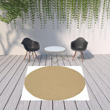 2’X8’ Solid Sand Beige Indoor Outdoor Runner Rug