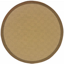 5’X8’ Beige And Brown Plain Indoor Outdoor Area Rug