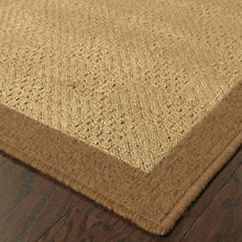 5’X8’ Beige And Brown Plain Indoor Outdoor Area Rug