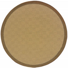 5’X8’ Beige And Brown Plain Indoor Outdoor Area Rug