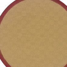 2’X8’ Beige And Red Plain Indoor Outdoor Runner Rug