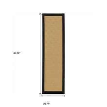 2’X8’ Beige And Black Plain Indoor Outdoor Runner Rug