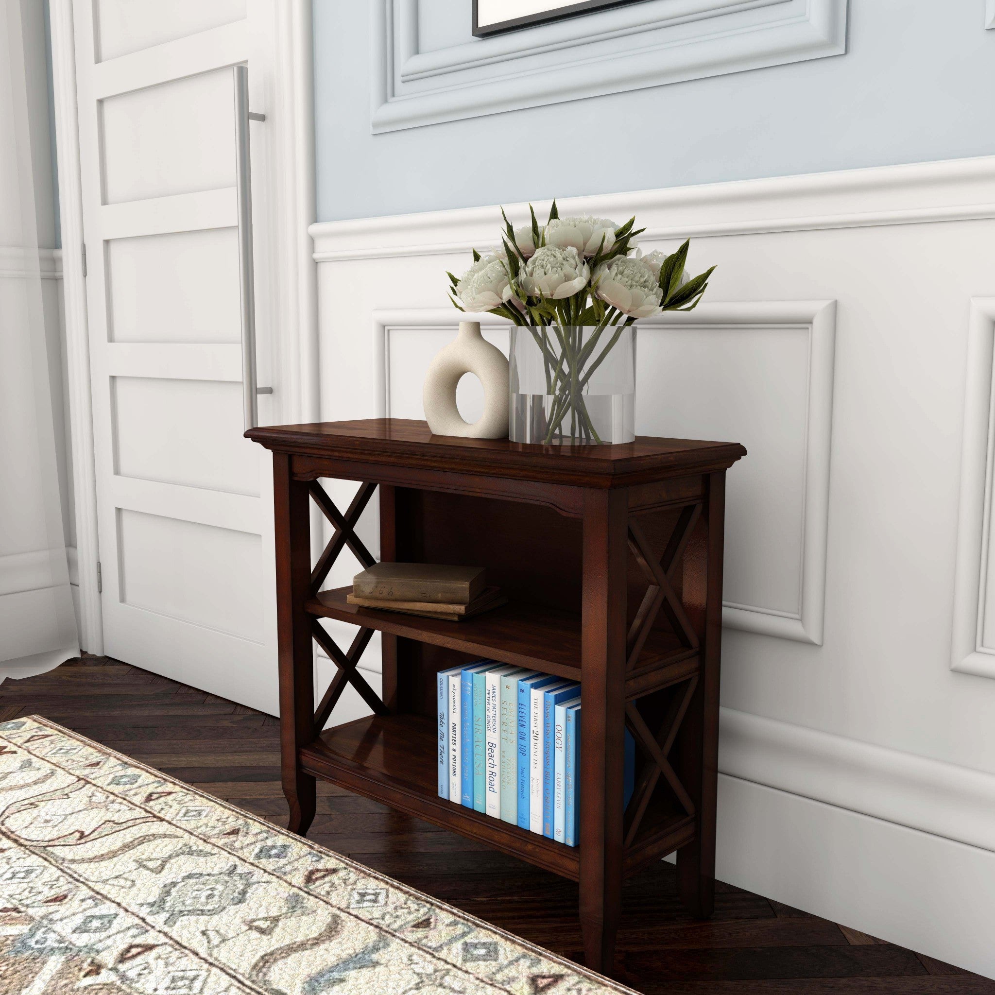 Newport Plantation Cherry Low Bookcase