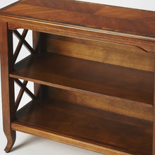 Newport Olive Ash Burl Low Bookcase