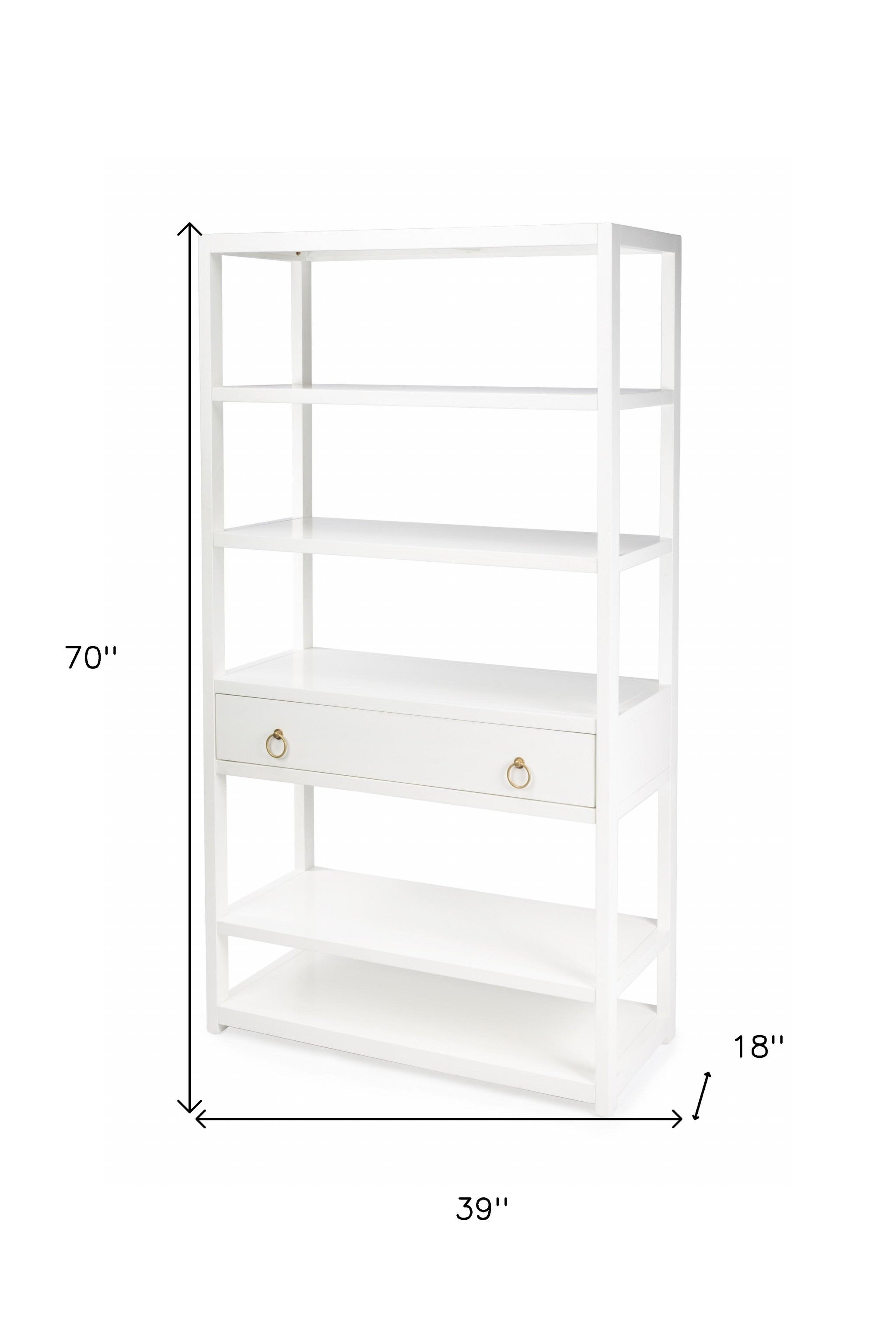 Lark White Bookshelf