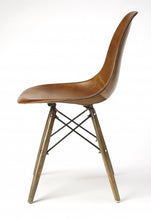 Medium Brown Leather Dining Chair